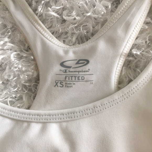 Champion Fitted White Tank w/Built in Shelf Bra - Picture 6 of 9